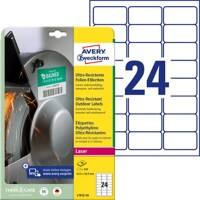 Avery Etiketten L7912-10 Klevend A4 Wit 63,5 x 33,9 mm 10 Vellen à 24 Etiketten