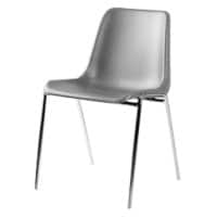 Chaise Nowy Styl Empilable Plastique Gris 4 Unités