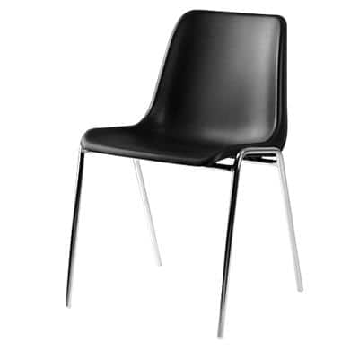 gemakkelijk Kaal Onderdompeling Nowy Styl Stapelbare stoel Beta Kunststof Zwart 4 Stuks | Viking Direct BE