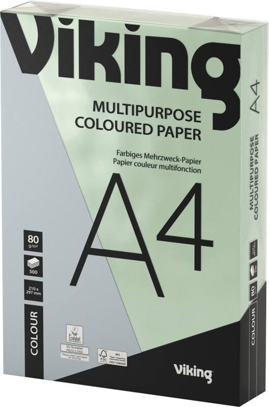 Viking A4 Gekleurd papier Groen 80 g/m²  500 Vellen