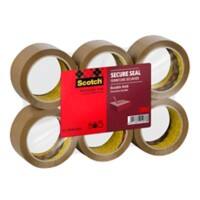 Ruban adhésif d'emballage Résistant Scotch pp237 50 mm x 66 m Brun 6 Rouleaux