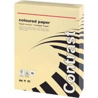 Office Depot A4 Gekleurd papier Pastel crème 80 g/m² Glad 500 Vellen
