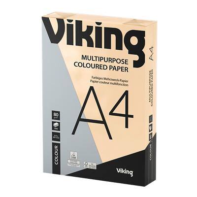 Viking A4 Gekleurd papier Zalmroze 80 g/m² Glad 500 Vellen
