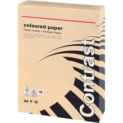 Office Depot A4 Gekleurd papier Pastel zalmroze 80 g/m² Glad 500 Vellen