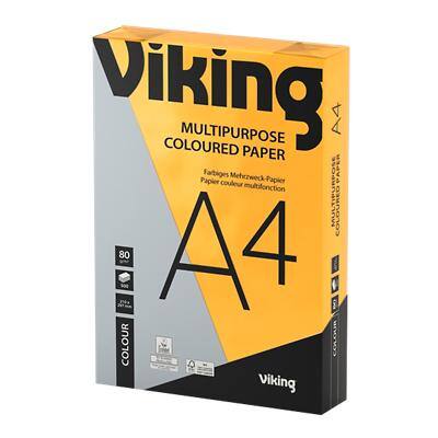 Viking A4 Gekleurd papier Oranje 80 g/m² Glad 500 Vellen
