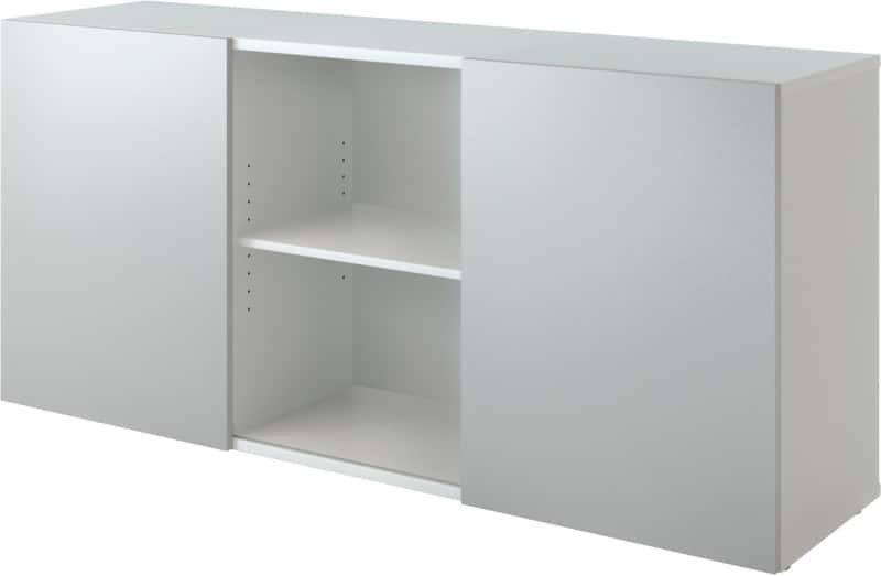 Armoire Hammerbacher Aggloméré 1 Étagère 1600 x 420 x 748 mm Argenté, blanc