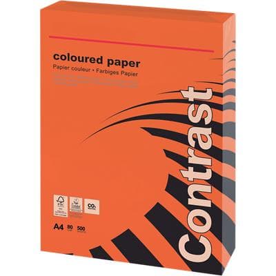 Papier couleur Office Depot A4 Rouge 80 g/m² Lisse 500 Feuilles