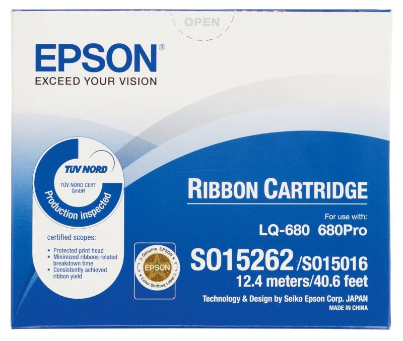 Ruban d’impression Epson C13S015262 12,6 x 2,7 x 13,1 cm Noir