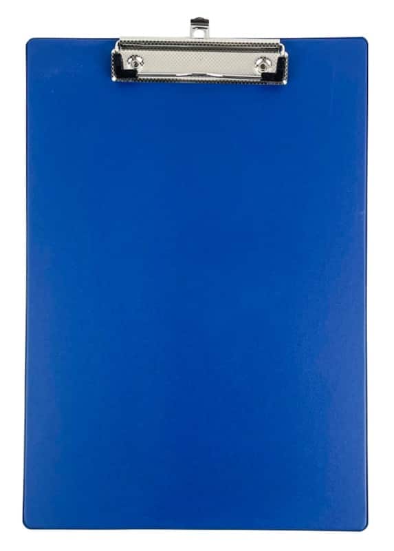 Viking Klembord A4 Karton, PVC (Polyvinylchloride) Blauw Staand