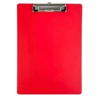 Viking Klembord A4, foolscap Karton, PVC (Polyvinylchloride) Rood Staand