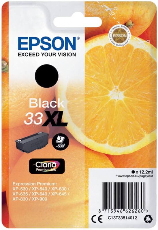 Epson 33XL Origineel Inktcartridge C13T33514012 Zwart