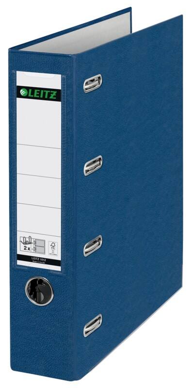 Leitz Breed Classeur A4 80 mm Blauw 4 Ringen 1012 PP (Polypropeen) Glad Staand