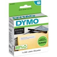 DYMO LW Multifunctionele etiketten Authentiek 11355 18432 Zelfklevend Zwart op Wit 19 x 51 mm 500 Etiketten