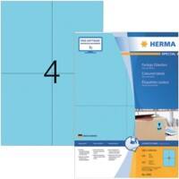 HERMA Etiketten 4398 Klevend A4 Blauw 105 x 148 mm  100 Vellen à 4 Etiketten