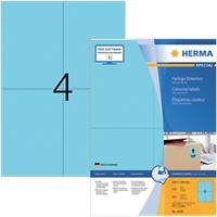 Étiquettes universelles HERMA 4398 Bleu Rectangulaires 400 Étiquettes par paquet 4398
