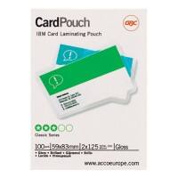 GBC Card Lamineerhoezen Glanzend 125 micron (2 x 125) Transparant 100 Stuks