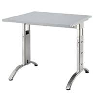 Bureau Hammerbacher Future VFS Hauteur ajustable Rectangulaire Gris C-Pied 800 (L) x 800 (P) x 850 (H) mm Acier, Aggloméré