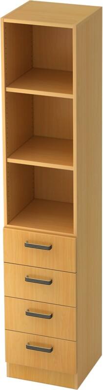 Hammerbacher Future Gemelamineerde spaanplaat Archiefkast 2 Planken 400 x 420 x 2.004 mm Bruin Beuken