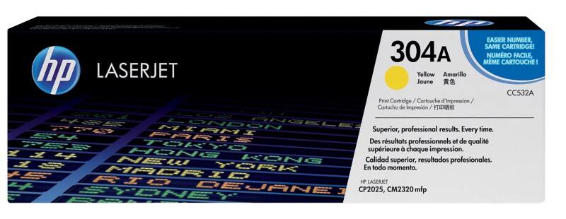 HP 304A originele tonercartridge CC532A geel
