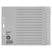 Leitz Blanco Tabbladen A4 extra breed (halve hoogte) Grijs 15 tabs Karton 3 Gaten 12240085 15 Stuks
