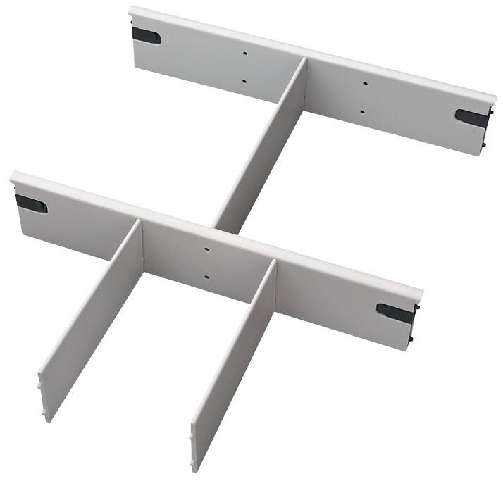 Séparateur Hammerbacher Gris clair 10 unités