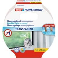 Ruban double face de montage tesa Powerbond Transparent 19 mm (l) x 5 m (L) 55744