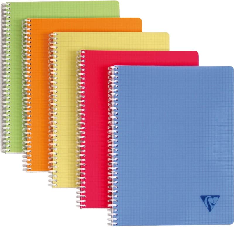 Cahier à spirales Clairefontaine Linicolor A4 Quadrillé Reliure spirale PP (Polypropylène) Assortiment 180 Pages 90 Feuilles