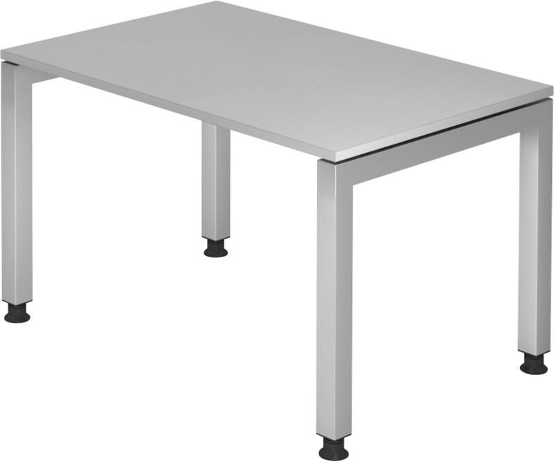 Hammerbacher J Series VJS Hoogteverstelbaar Bureau Rechthoekig Grijs 4 metalen poten 1.200 (B) x 800 (D) x 760 (H) mm Spaanplaat, Staal