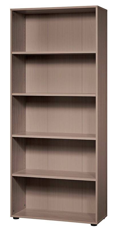 Hammerbacher Matrix Gemelamineerde spaanplaat Boekenkast 4 Planken 800 x 330 x 1.880 mm Bruin Walnoot