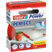 tesa Textieltape extra Power Perfect Rood 19 mm (B) x 2,75 m (L) Celwolweefsel