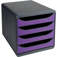 Exacompta Big-Box Ladenblok Grijs, paars A4+ Polystyreen 27,8 x 34,7 x 26,7 cm