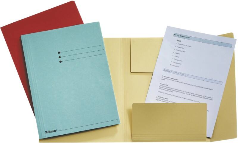 Farde à 3 rabats Esselte Manilla 1033315 A4 rouge carton recyclé 250 feuilles 24 x 31,8 x 2 cm 50 unités