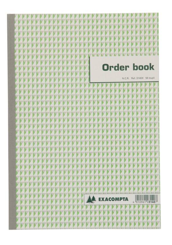 Carnet de commandes autocopiant Exacompta 3140X duplicata Blanc, vert Ligné A4 21 x 29,7 cm 25 feuilles