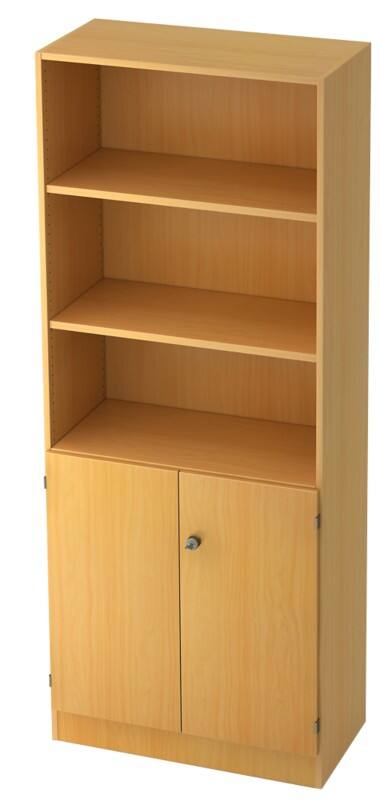 Bibliothèque Hammerbacher Carton, Mélaminé 2 Étagères 800 x 420 x 2004 mm Beige, gris Hêtre