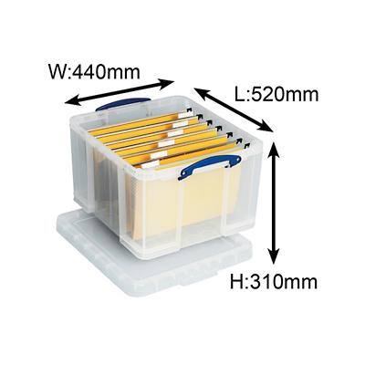 Really Useful Box Boîte de rangement 42CCB 42 l Transparent Plastique 44 x 52 x 31 cm