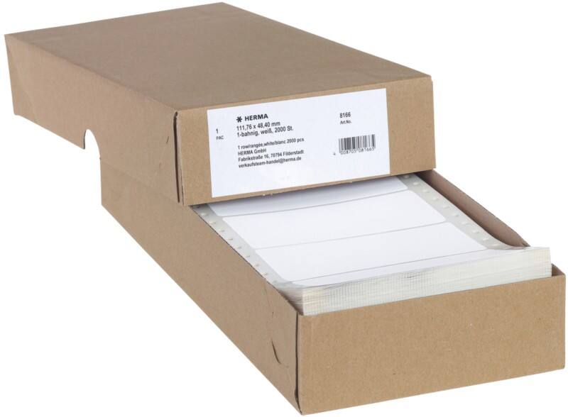 HERMA Etiketten 8166 Klevend Wit 111,8 x 48,4 mm  2000 Stuks