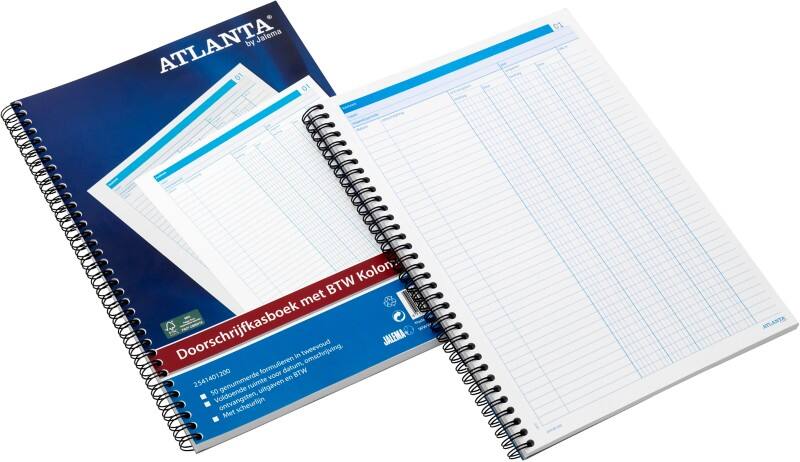 Livre de caisse Djois Atlanta A5414-012 Blanc, bleu A4 21 x 29,7 cm 50 Feuilles
