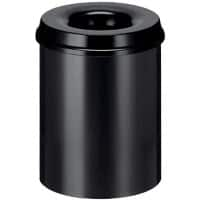 Poubelle ignifuge Acier inoxydable Vepa Bins 15 l 25,5 x 26 x 36 cm Noir