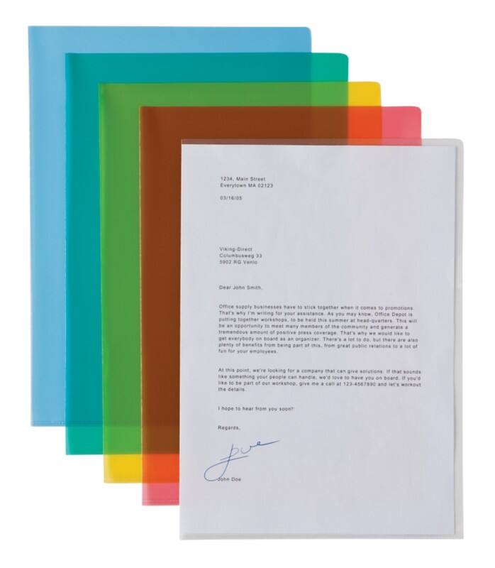 Viking Deluxe Stark L-map A4 Kleurenassortiment PP (Polypropeen) 145 micron 25 Stuks