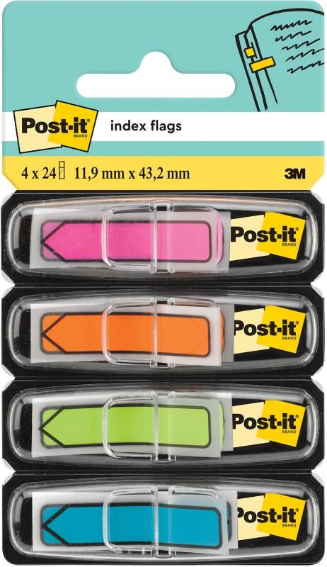 Index flèche Post-it 684-ARR4 Assortiment 11,9 x 43,2 mm 24 x 4 unités