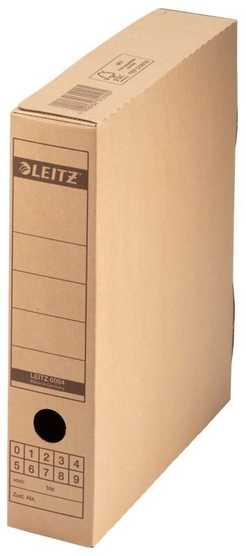 Boîtes d'archivage Leitz Premium 6084 avec couvercle 600 feuilles A4 brun du nature carton 7 x 27 x 32,5 cm