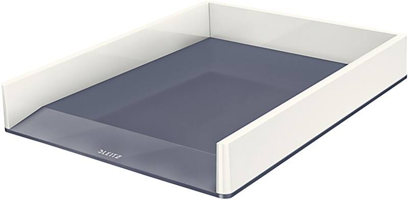 Leitz WOW Brievenbakje Duokleur A4 Wit, Grijs 26,7 x 33,6 x 4,9 cm