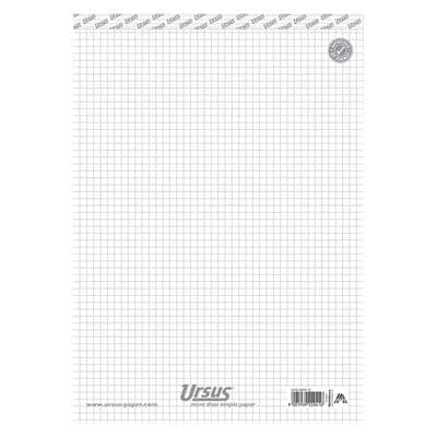Bloc-notes Ursus Blanc A4 Couverture en papier Quadrillé 50 feuilles
