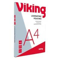 Viking Lamineerhoes A4 Glanzend 75 micron (2 x 75) Transparant 100 Stuks