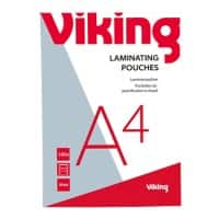 Pochette de plastification Viking A4 Mat 125 (2 x 125 microns) Transparent 100 Unités