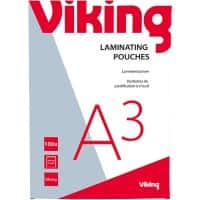 Pochettes de plastification Viking A3 Brillant 125 microns (2 x 125) Transparent 100 Unités