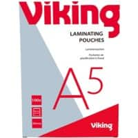 Pochette de plastification Viking A5 Brillant 125 microns (2 x 125) Transparent 100 Unités