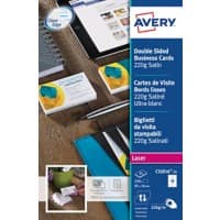 Cartes de visite AVERY Zweckform Premium 220 g/m² Blanc 25 Feuilles de 10 Unités