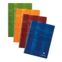 Clairefontaine A4 Spiraalschrift Kleurenassortiment Gelamineerde kartonnen kaft Gelinieerd 50 Vellen