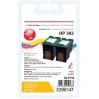 Office Depot Compatibel HP 343 Inktcartridge CB332EE Cyaan, magenta, geel Duopack 2 Stuks